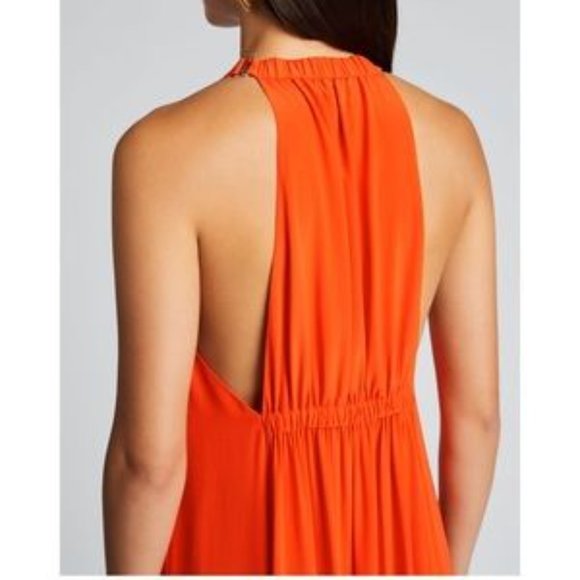 Tibi Pleated Silk-Chiffon Halterneck Dress size 12 - Picture 4 of 4